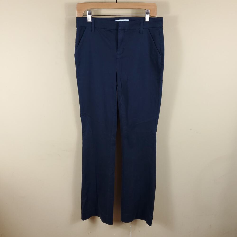 Lila Ryan Navy Mid-Rise Bootcut Trousers Size 6